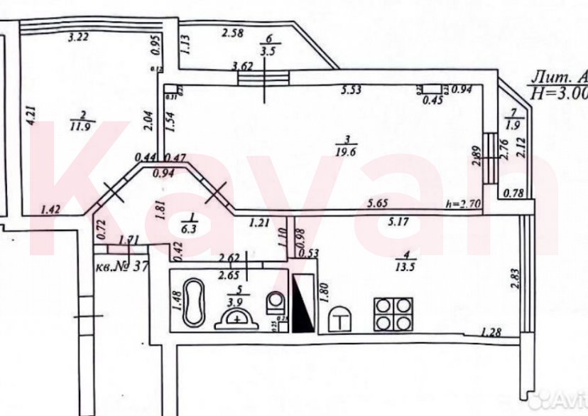 Продажа 2-комн. квартиры, 58.1 кв.м фото 7